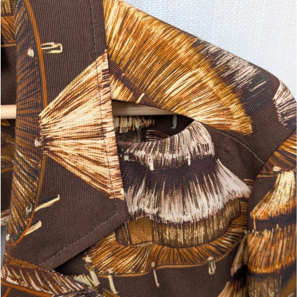 Farm Rio Shuhu Brown Cutout Single-breasted Long Sleeve Blazer Jacket, size L - Picture 5 of 13